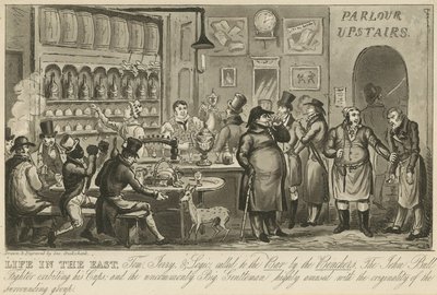 Tom, Jerry et Logic appelés au barreau par les juges - George Cruikshank