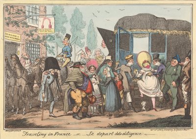 Voyager en France - ou, - Le départ de la diligence - George Cruikshank