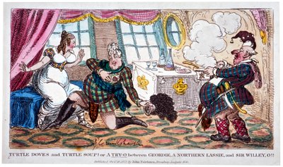 Tourterelles et soupe de tortue !!, 1822 - George Cruikshank