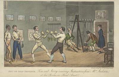 Deux hommes boxant, 