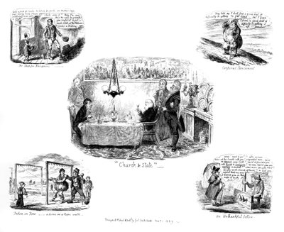 Divers dessins animés, 1829 - George Cruikshank