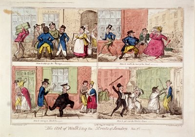 Marcher dans les rues de Londres, 1818 - George Cruikshank