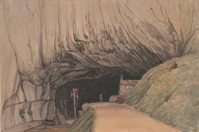 Entrée de la caverne de Peak, ou Trou du Diable, Castleton... - George Cumberland