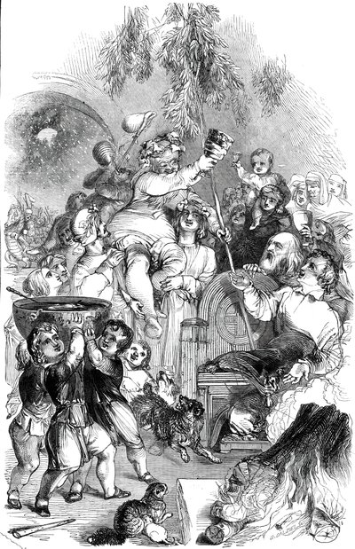 Apportant Noël - dessiné par William Harvey - George Dalziel
