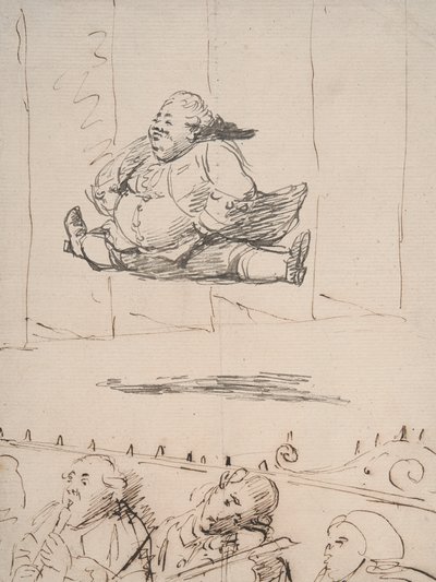 Un homme faisant le grand écart, c.1760-90 - George Dance