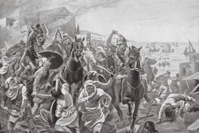 Capture de Tyr par Évagoras de Chypre - George Derville (after) Rowlandson