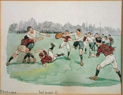 Le mois de décembre : Rugby - George Derville Rowlandson