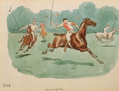 Le Mois de Juin : Polo - George Derville Rowlandson
