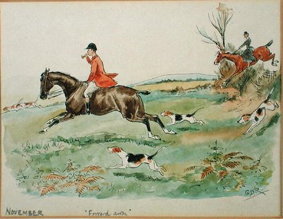 Le Mois de Novembre : Chasse - George Derville Rowlandson