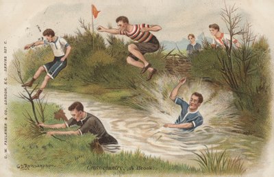 Cross country, un ruisseau - George Derville after Rowlandson