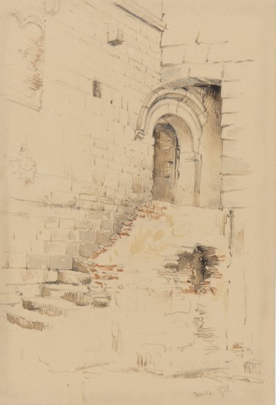 Dans une cour adjacente à S. Siro, San Remo, janvier 1878 - George Douglas Tinling