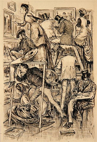 Jour de vernissage à la Royal Academy - George du Maurier
