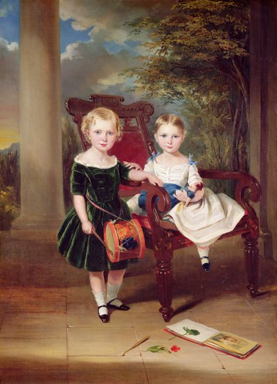 Portrait de deux enfants, Herbert et Rose, 1844 - George Duncan Beechey