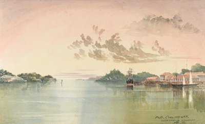 P&O Quai à charbon, port intérieur de Singapour, août 1862 - George E.L.S. Sanford