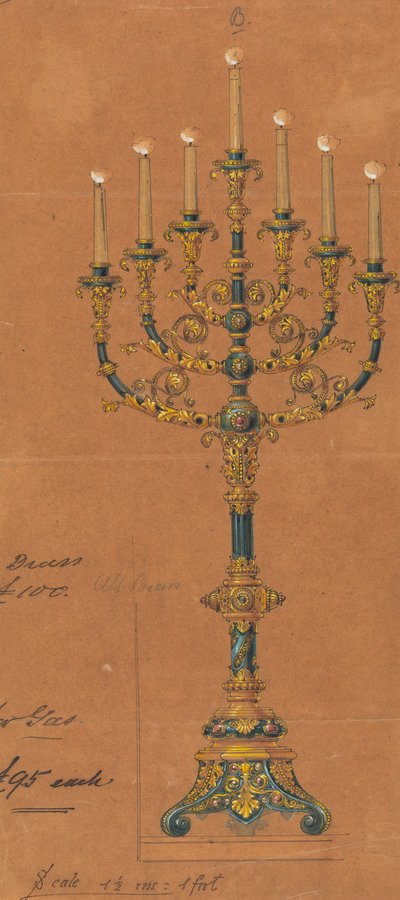 Dessins exécutés pour Jones et Willis, métalliers et fabricants de meubles d
