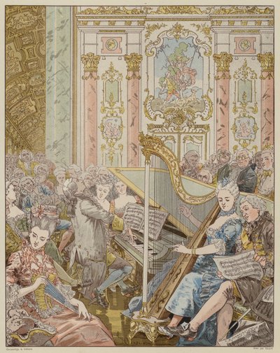Scène de La Dame de Gai-Fredon, par Quatrelles (Ernest L