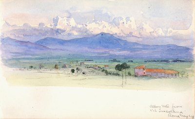 Monts Albains depuis la Via Tuscolana, Rome, 1900 - George Elbert Burr