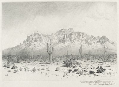 Montagne de la Superstition, Apache Trail, Arizona (n°1) - George Elbert Burr