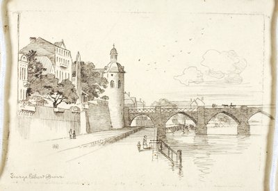 Sans titre (Vieux pont sur la Moselle) - George Elbert Burr