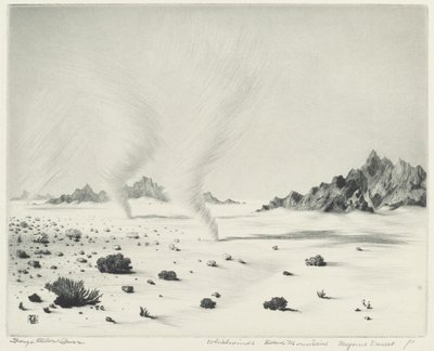 Tourbillons, montagnes mortes, désert de Mojave, Californie - George Elbert Burr