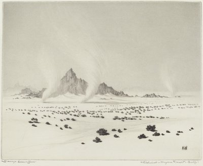 Tourbillons, désert de Mojave, Californie (n°3) - George Elbert Burr