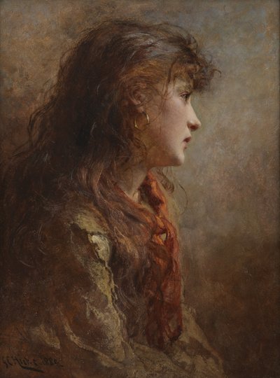 Une fille gitane, 1880 - George Elgar Hicks