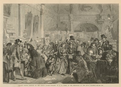 Élection des orphelins à la London Tavern (gravure) - George Elgar Hicks