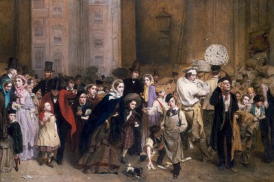 Le bureau de poste général. Une minute avant six heures, 1860 - George Elgar Hicks