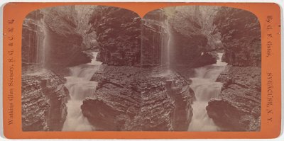 Paysage de Watkins Glen, Rainbow Falls et Triple Cascades - George F. Gates