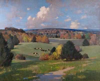 Paysage du Sussex avec du bétail - George F. Henry