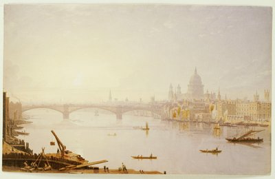 Pont de Southwark et cathédrale Saint-Paul depuis le pont de Londres - George Fennel Robson