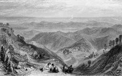 Mussooree et le Dhoon, depuis Landour - George Francis White