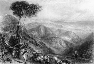 Vallée du Dhoon, depuis la crête de Landour - George Francis White