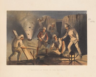 Sapeurs au travail dans les batteries, 1857 - George Francklin Atkinson