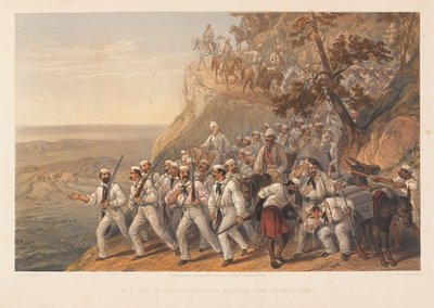 Le 1er Bengal Fusiliers descendant de Dugshai, 1857 - George Francklin Atkinson