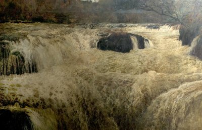 Saut du saumon, chutes de Cenarth, Cardiganshire, Pays de Galles, 1878 - George Frank Miles