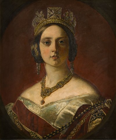 Portrait de la reine Victoria, jeune femme - George Frederick Clarke