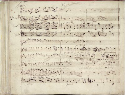 Une des deux pages du manuscrit de l