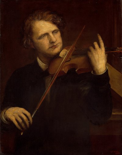 Étude à la lumière de la lampe : Herr Joachim - George Frederick Watts