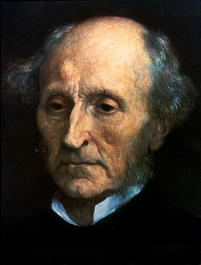 Portrait de John Stuart Mill. Philosophe et économiste britannique 1806 à 1873. Peinture de G.F. Watts. London National Portrait Gallery - George Frederick Watts