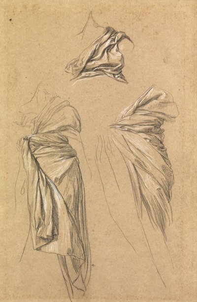 Études de draperie pour la figure de la Mort dans "Le Temps, la Mort et le Jugement" - George Frederick Watts