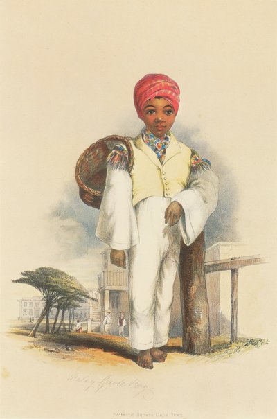 Un garçon métis, mélange de patrimoine malais et est-africain, Le Cap - George French Angas