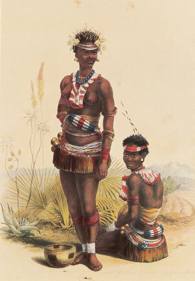 Les danseuses du roi Panda (Mpande) - George French Angas