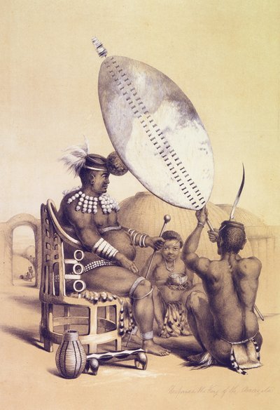 Umpanda le roi des Amazoulous, 1849 - George French Angas