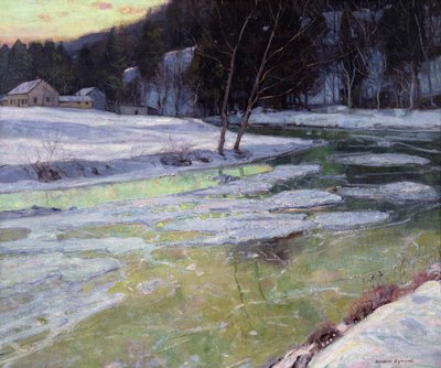 Silence et lumière du soir (huile sur toile) - George Gardner Symons