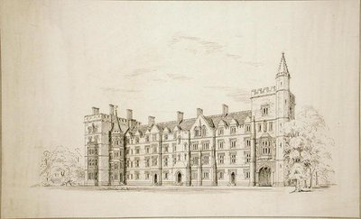 New College Oxford : Nouveaux bâtiments proposés - George Gilbert Scott