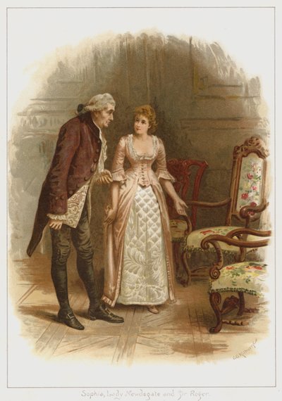 Sophia, Lady Newdegate, et Sir Roger - George Goodwin Kilburne