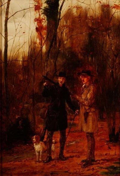 Deux hommes tirant sur une bécasse - George Goodwin Kilburne