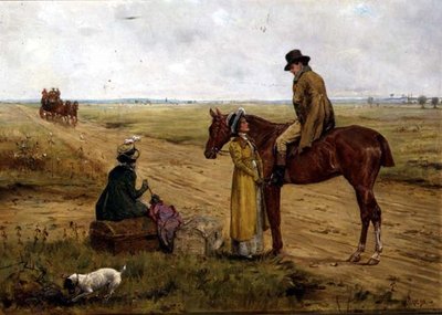 En attendant la diligence - George Goodwin Kilburne