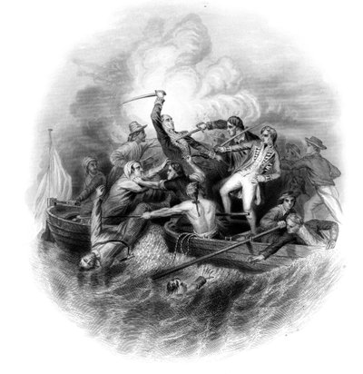 Rencontre de canonnières entre Nelson et Don Miguel Tyrason - George Greatbatch